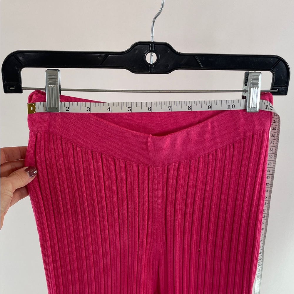 Adam Lippes x RTR High Waisted Ribbed Pants in Barbie Pink, M - Picture 7 of 12